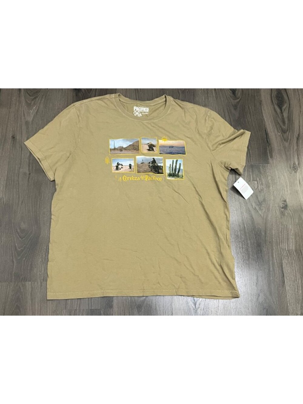 Lucky Brand Pacifico T-Shirt 2XL Beer Cerveza Graphic Motorcycle NWT